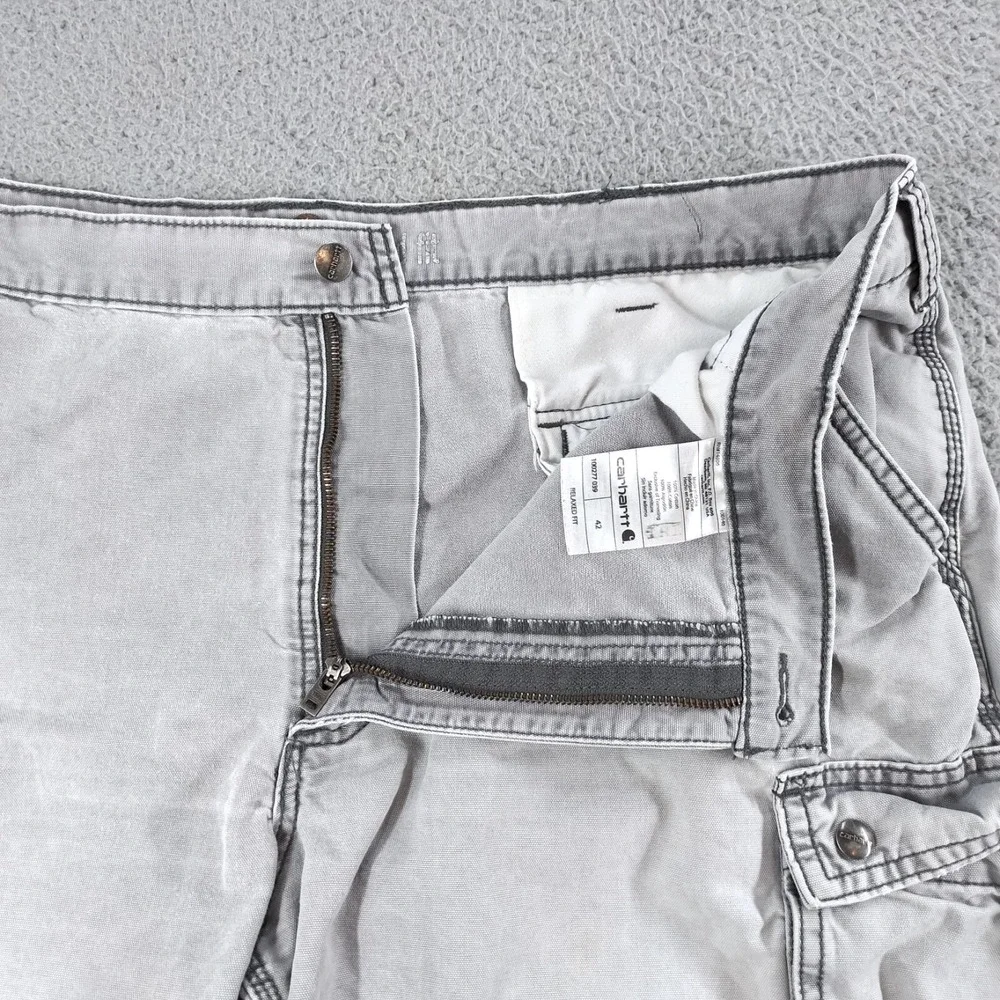 CARHARTT Cargo Shorts Mens 42 Gray Relaxed Fit 10
